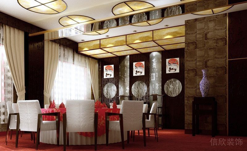深圳幸福酒家湘菜餐厅装修设计