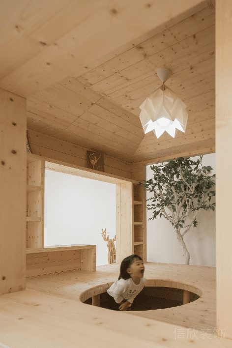 原木风装修设计童趣木屋活动娱乐教室