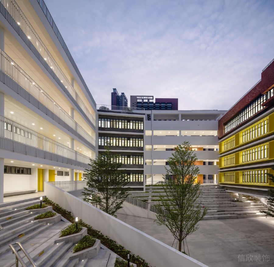 Led灯饰设计学校装修阶梯设计图