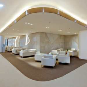 弧线开放式区域休息会客区地毯设计