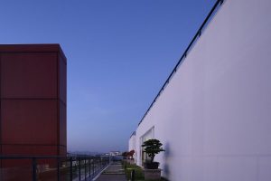 天台办公室过道效果图微景观直线式阳台区域