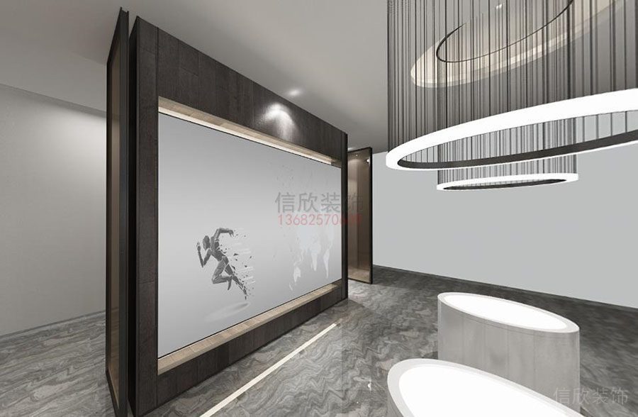 深圳诺胜公司展厅装修设计-墙面展示