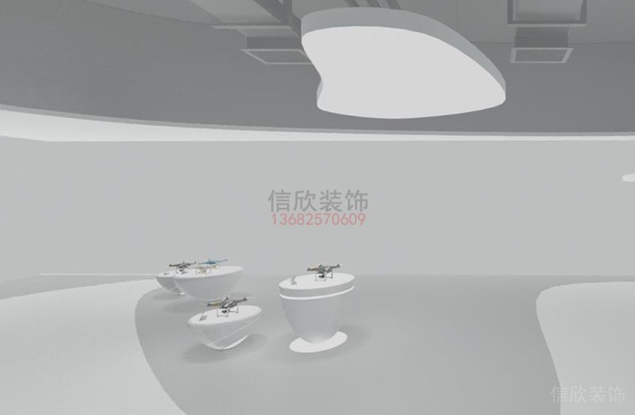 深圳龙岗科技公司展厅装修设计无人机展区
