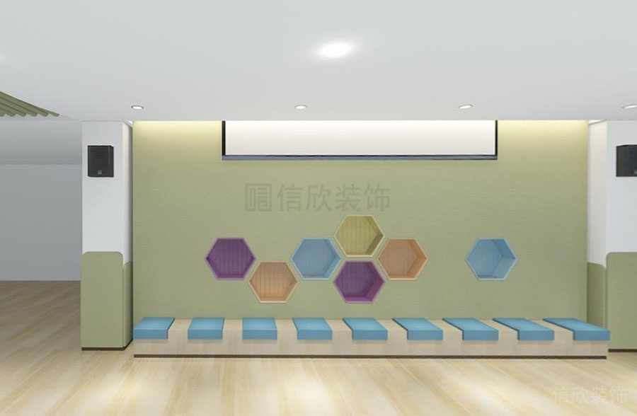 星梦舞蹈培训中心装修设计墙边矮座