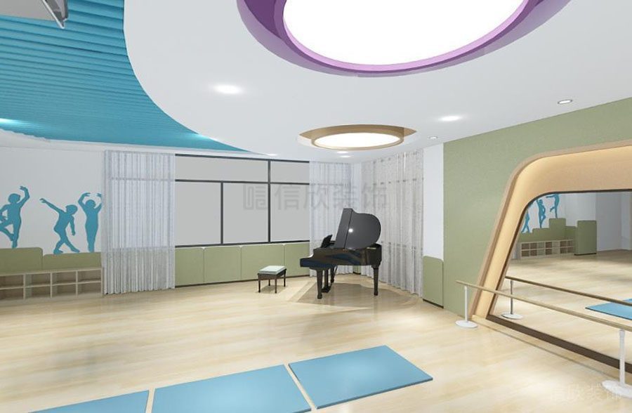 星梦舞蹈培训中心装修设计钢琴区域