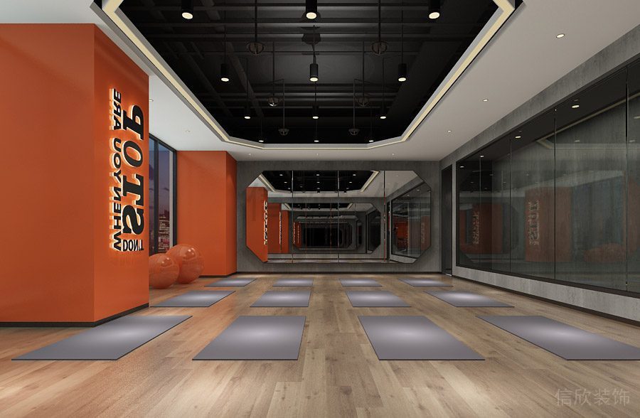 长沙博瑞健身房装修设计-瑜伽练习区