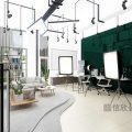 深圳龙岗区直播间装修设计-绿色背景