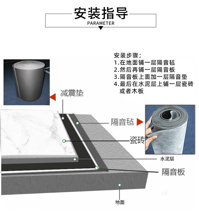 地面隔音施工工艺简单处理