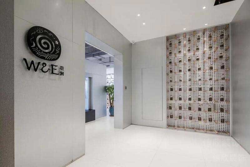 办公室现代风logo背景墙效果图