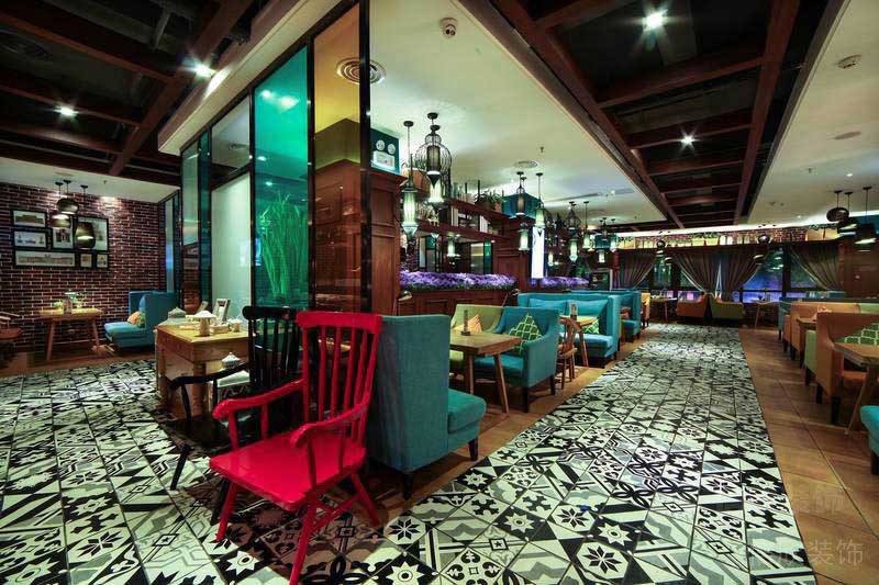 餐厅工业风用餐区效果图 (2)
