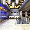酒店轻奢风前台效果图