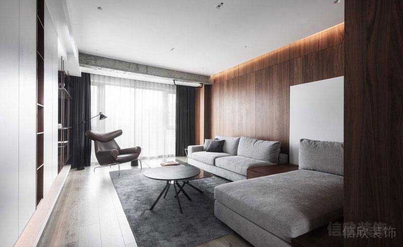 极简风格公寓客厅沙发组合