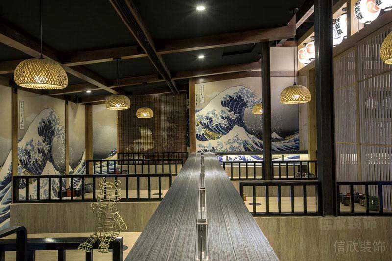 日式餐厅墙面设计效果图