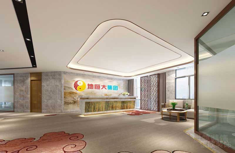 现代风格办公室大堂天花吊顶