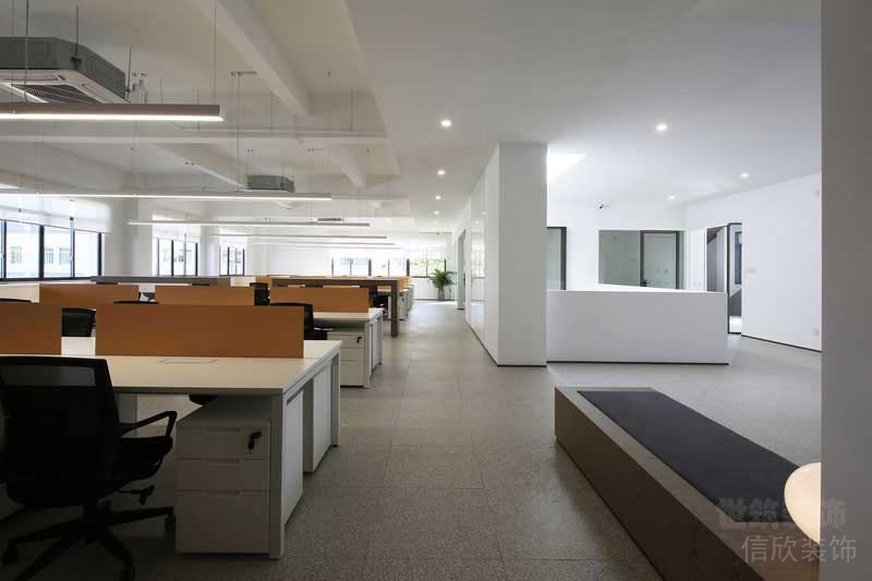 现代风格办公室工作区实景图