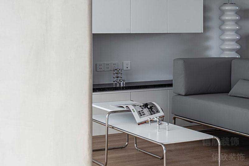 现代风格公寓客厅灰色沙发