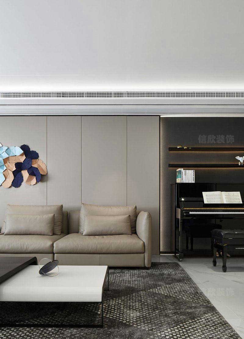 现代风格客厅硬包沙发背景墙设计方案