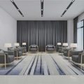 现代简约风格办公空间会客室中性色调地毯