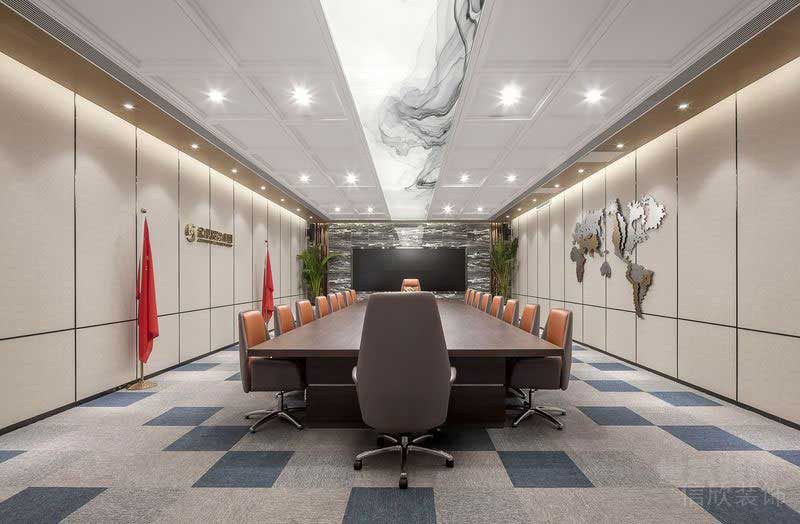 现代中式办公室商务交流会议室