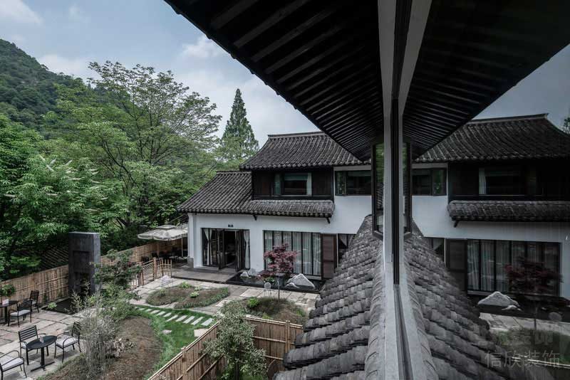 新中式风格民宿建筑外观实景图