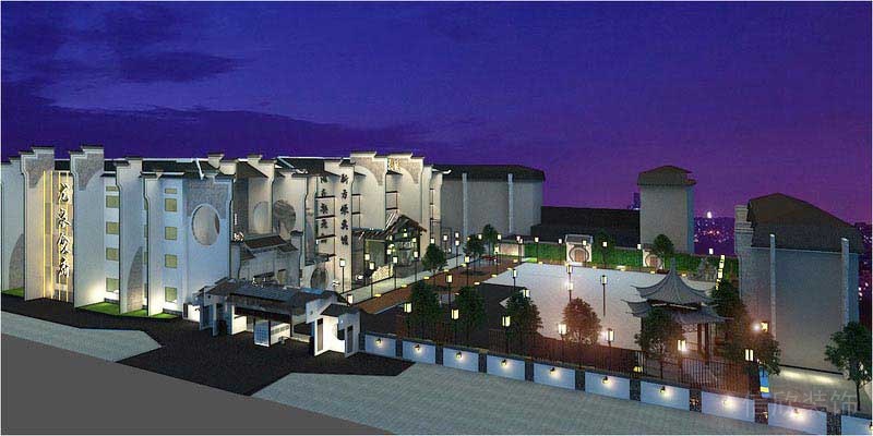 中式风格建筑外观效果图