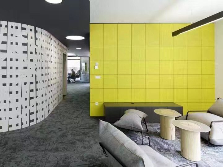办公室装修墙面黄色装饰设计