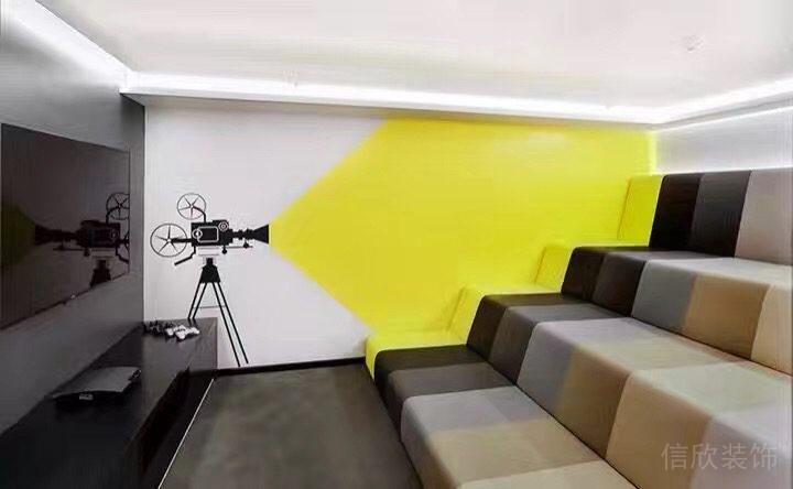 办公室装修黄色墙面装饰