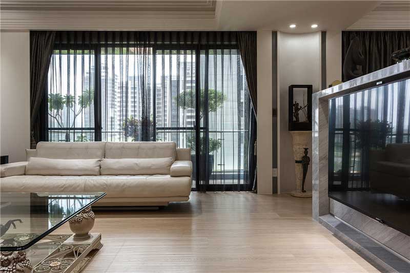 深圳龙华新区简欧风格家居装修设计客厅沙发组合
