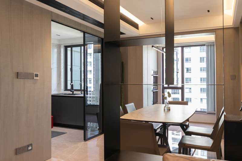 深圳罗湖区现代简约家庭新房装修餐厨空间