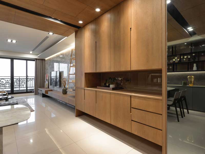 深圳罗湖区现代风格100平方家庭装修工程案例玄关