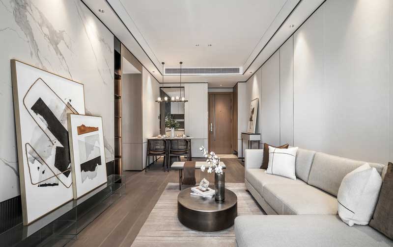 深圳南山现代新中式风格家装装修客厅