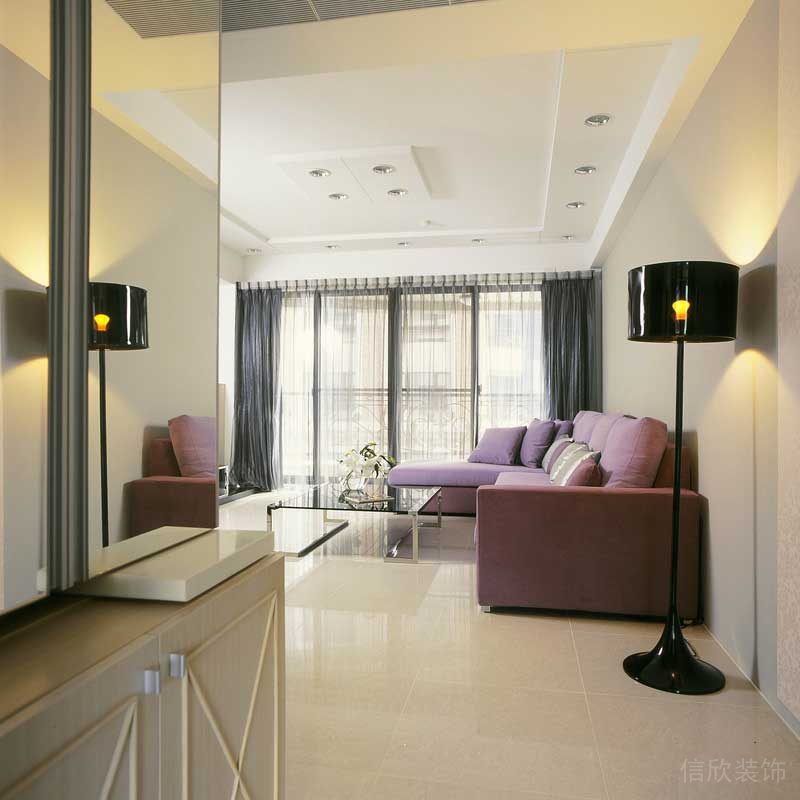 深圳宝安区现代风格家庭简单装修实景图客厅天花吊顶