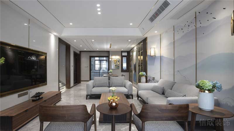 深圳南山新中式风格家居装修客厅