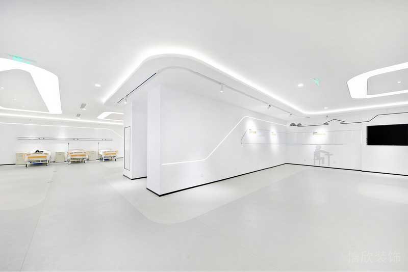 深圳龙华现代风格大型办公室装修设计布局概念