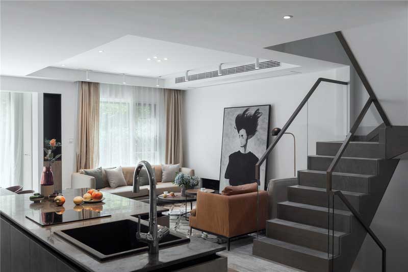 深圳罗湖区简约风格120平方三房装修案例家具组合