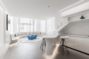 深圳宝安现代白色调家庭装修案例客厅效果图