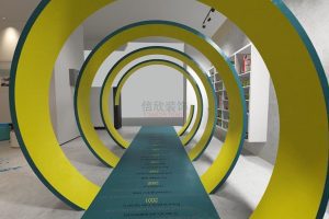 深圳三棵树油漆展厅装修设计 圆形通道