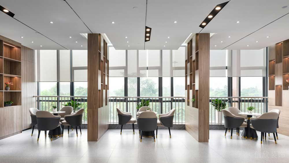 深圳罗湖区华润大厦现代简约风格办公室设计案例洽谈厅