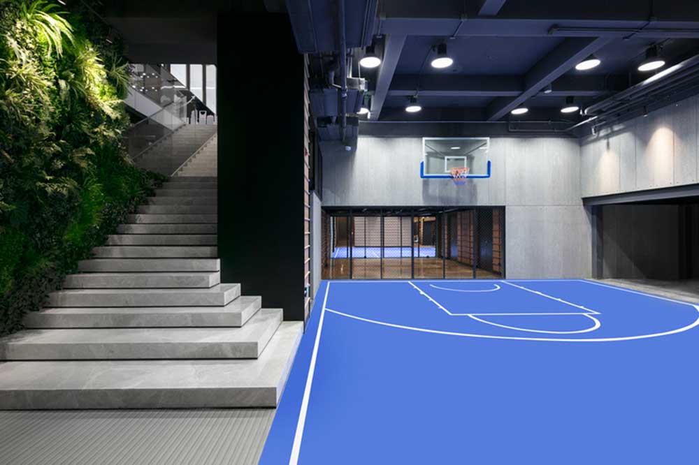 大鹏新区鑫园广场现代风格办公室装修休闲区篮球场