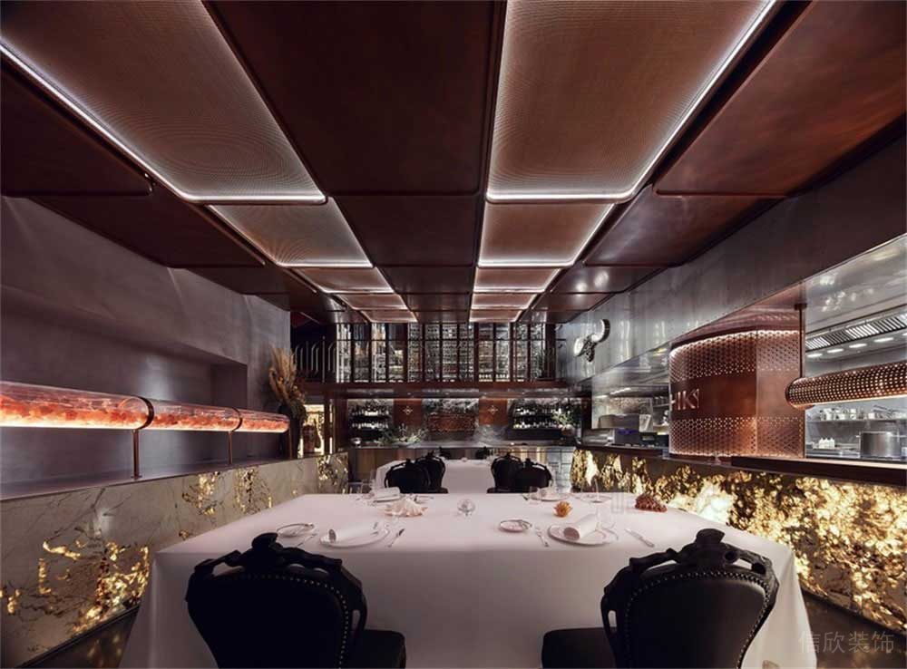 深圳龙华简约美式风格私房菜餐饮店装修设计元素概念