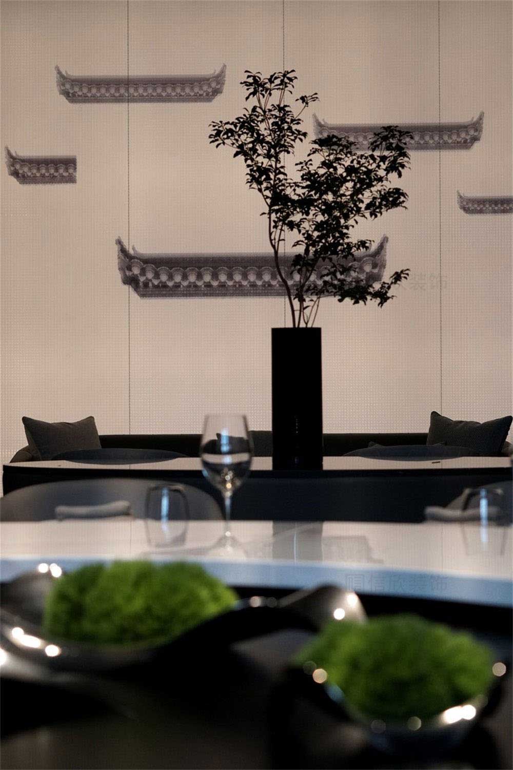 深圳南山新中式餐厅装修设计案例工艺细节