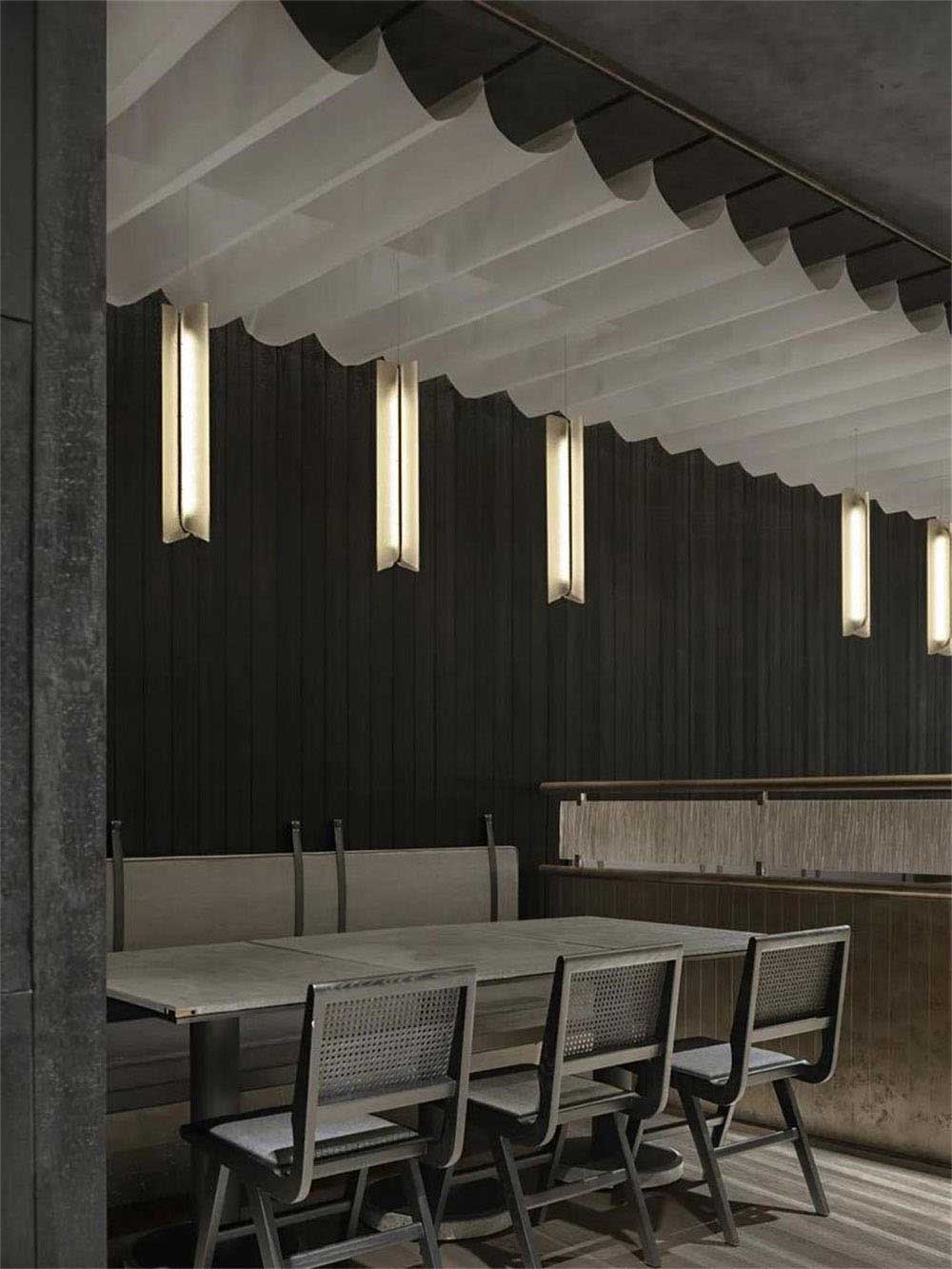 简约风格日本料理铁板烧餐厅装修设计灯光效果
