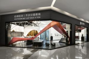 后事后觉教育培训机构店铺装修玻璃橱窗创意隔断墙体设计效果图