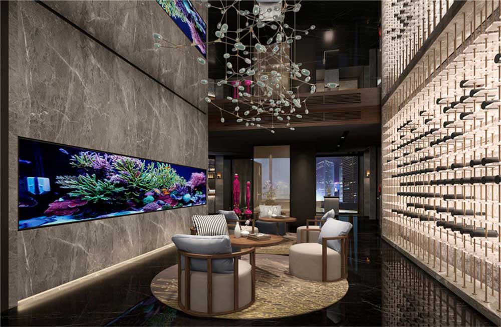 深圳龙岗现代中式风格餐厅装修设计休闲厅