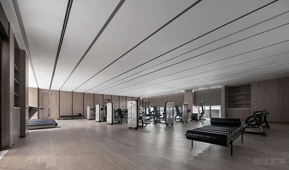 现代风格办公空间案例健身活动厅装修图