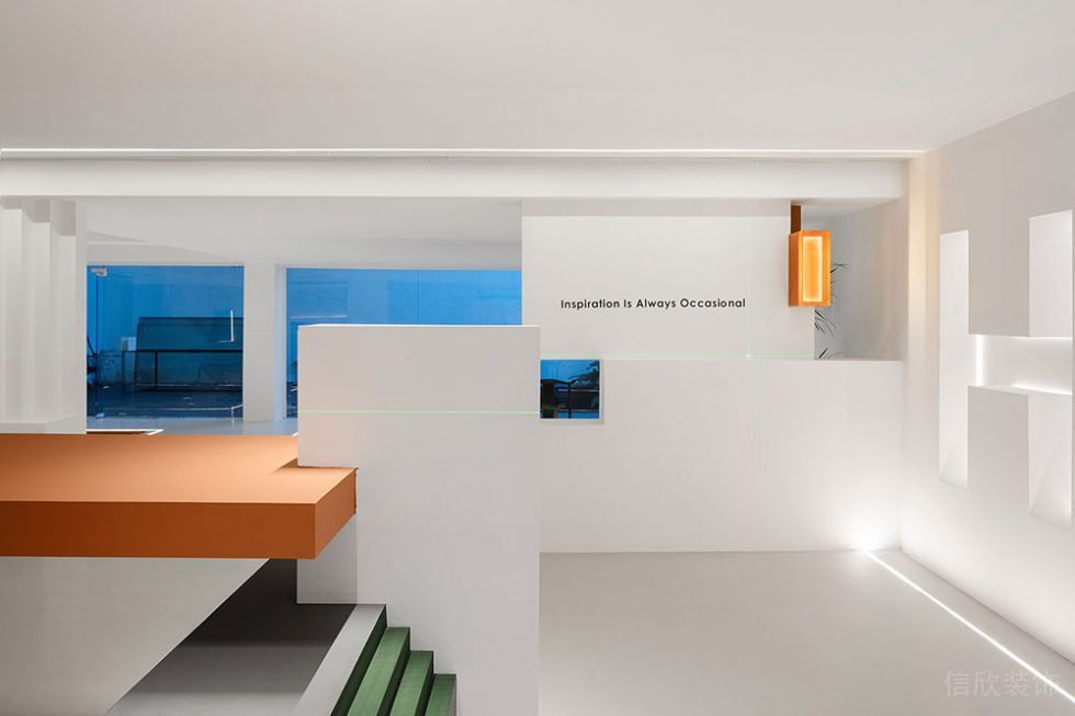 现代风格办公空间案例门厅过廊设计装修图