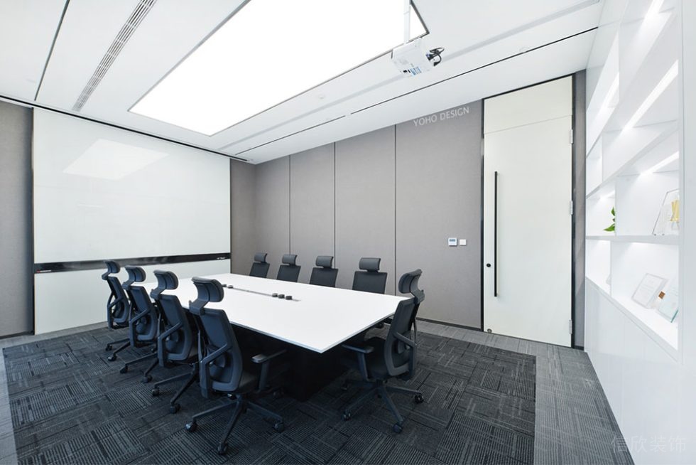 现代风格办公室商务洽谈会议室装修图