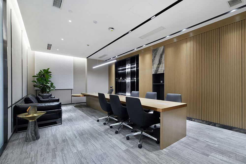 现代简约风格商务办公空间会客洽谈室装修图