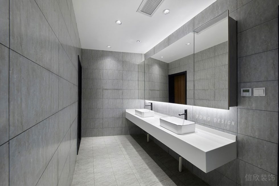现代简约风格商务办公室卫生间设计装修图
