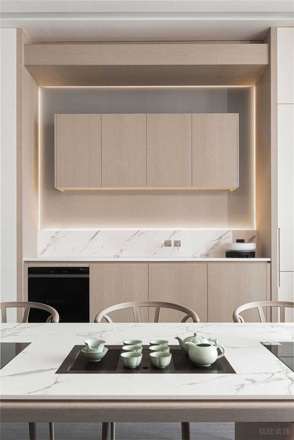 新中式风格办公空间案例休闲茶室装修图